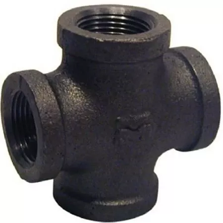 1/2 In. Black Pipe Cross