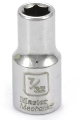1/4 In. Drive, 7/32 In., 6-Point Socket