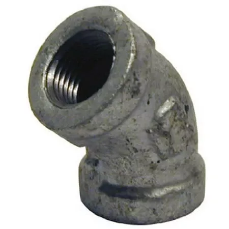 1 In. Galvanized Pipe Pipe 45 Degree Elbow