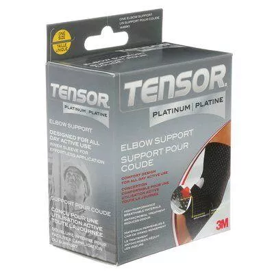 Braces & Supports - 3M Tensor Platinum Elbow Support, Grey 144690-CA-TENSOR