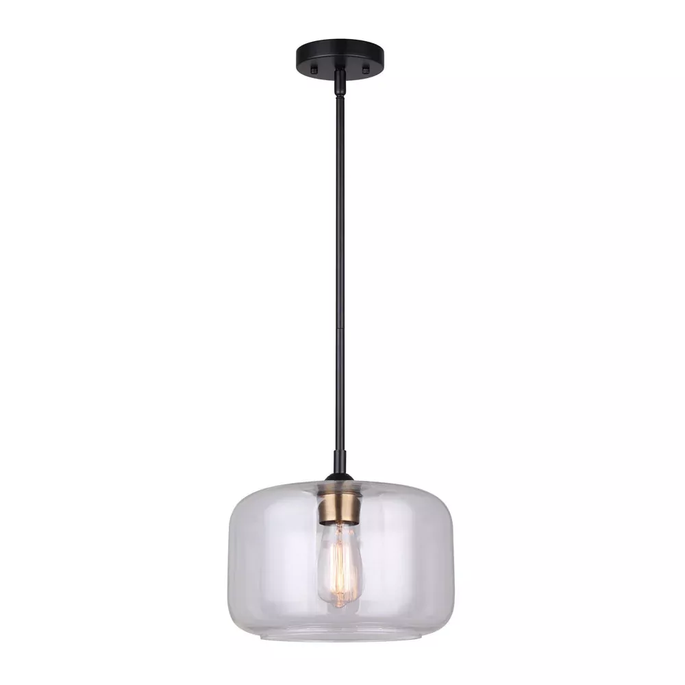 Ceiling Light - Canarm FAUNA Matte Black and Gold Ceiling Light, Multiple Mounting Options