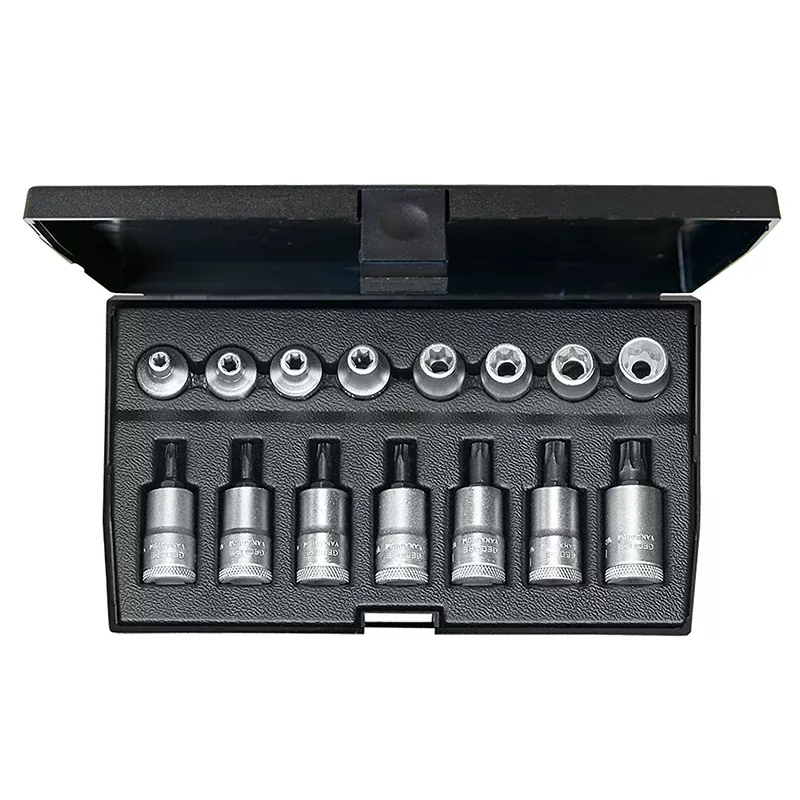 GEDORE 1509942 Screwdriver Bit, Socket Set 3/8" TORX, Pack of 15