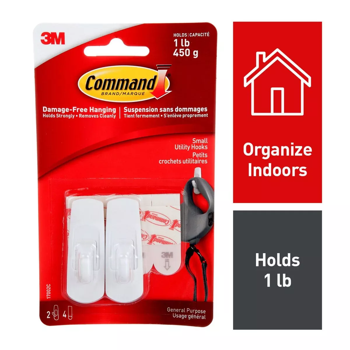 Hanging Hooks - 3M Command™ Utility Hooks, Small, White 17002C