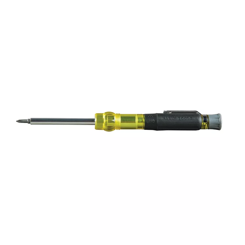Klein Tools 32614 Screwdriver, Precision Electronics 4-in-1 Pocket Screwdriver with Industrial Strength Bits