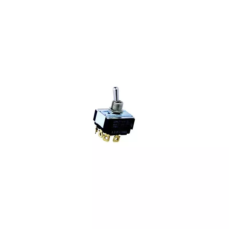 NTE Electronics 54-014 SWITCH TOGGLE 3PST 15A OFF-NONE-ON BAT HANDLE