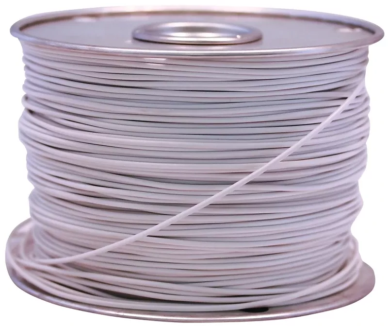 Primary Wire, White Pvc, 12-ga. Stranded Copper, 100-ft.
