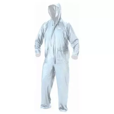 Rain Suit, Clear PVC, 2-Pc., Large