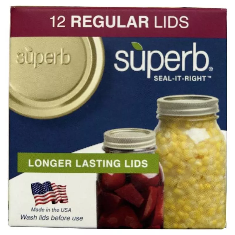 Regular Mouth Canning Lids – 12‑piece Boxed Set