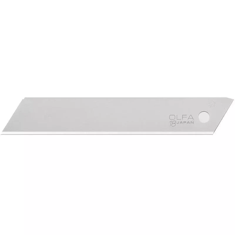 Replacement Blade - OLFA 18mm L-SOL-10B Solid Silver Blade (Package of 10), 9009