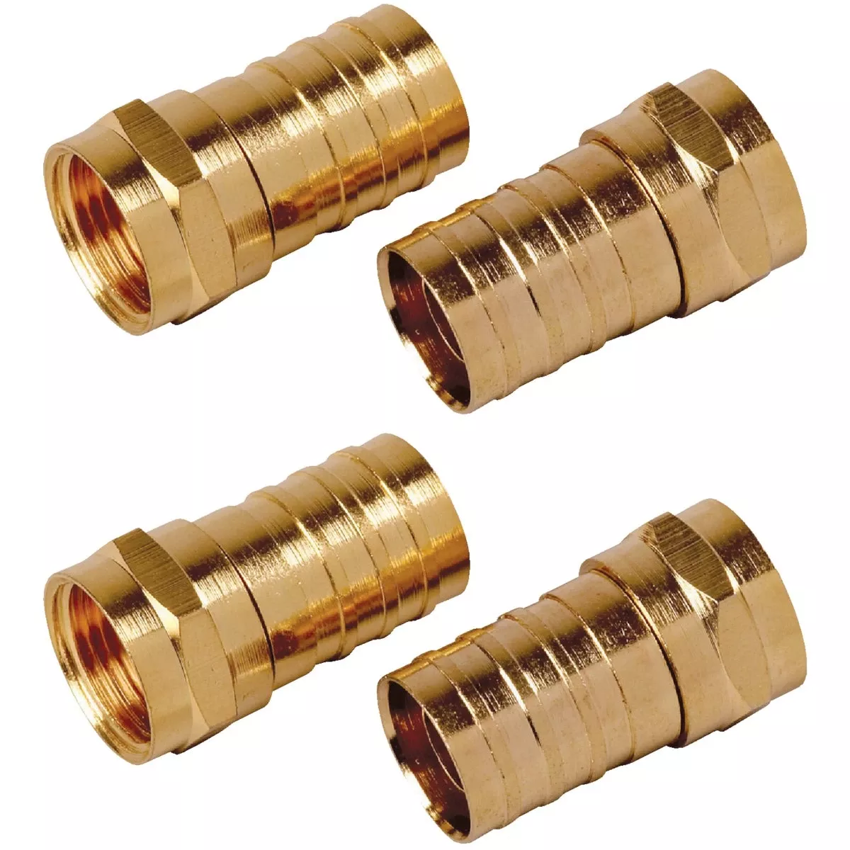 RG6U CoaxialFConnector, 4-Pk.