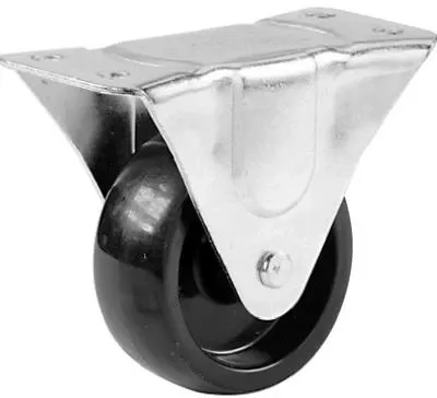 Rigid Plate Caster, Polypropylene Wheel, 2 In.