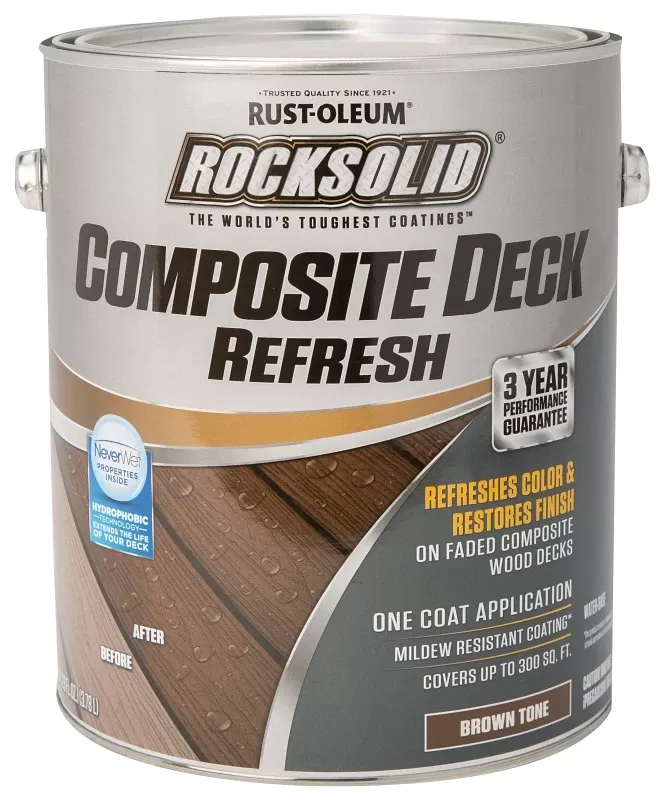 Rocksolid Composite Deck Refresh, Brown, 1-gallon