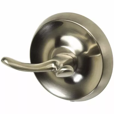 Rounded Robe Hook, Brushed Nickel