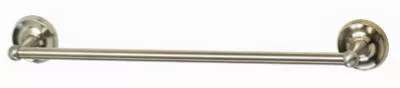 Rounded Towel Bar, Brushed Nickel, 18-In.