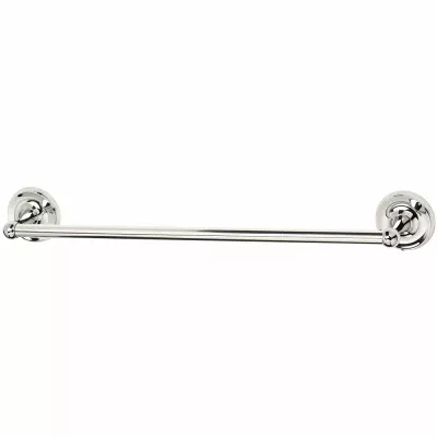 Rounded Towel Bar, Chrome, 24-In.