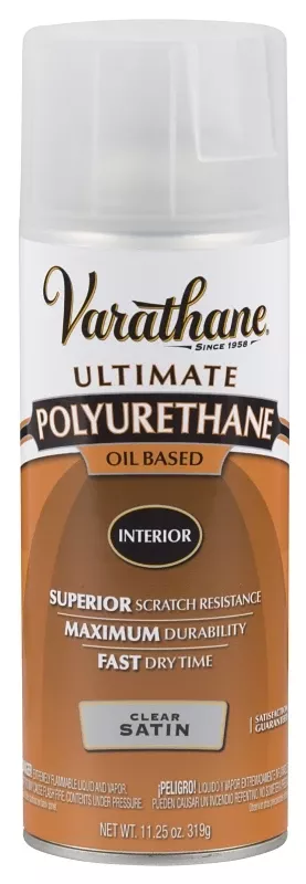 Satin Interior Oil-based Premium Polyurethane, 12-oz. Spray