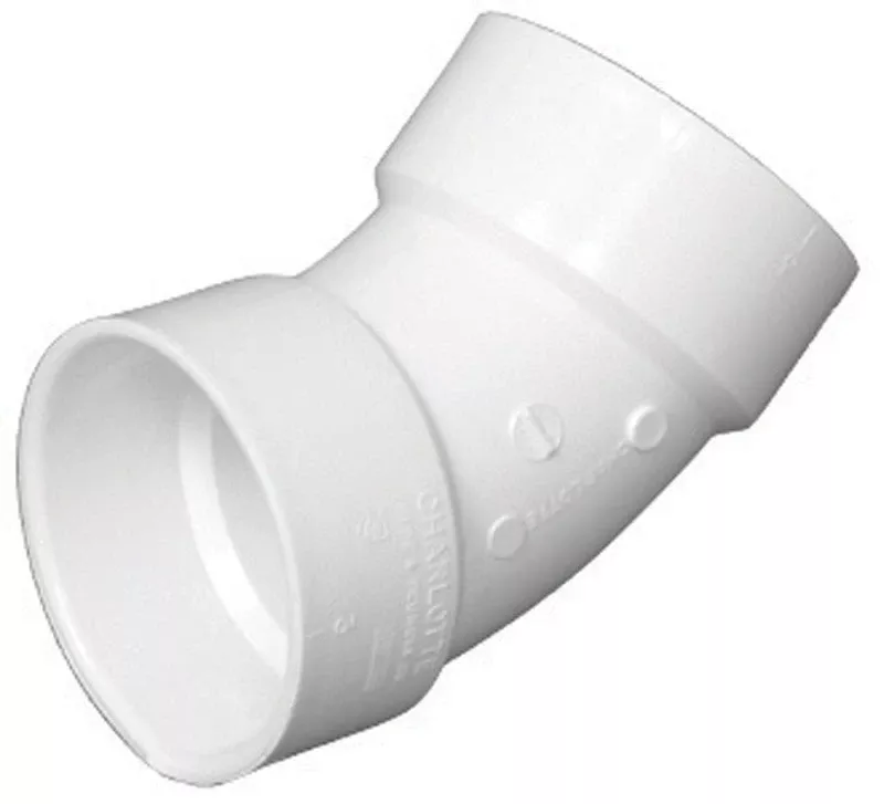 Schedule 40 DWV PVC 45-Degree Pipe Elbow, 2 In.