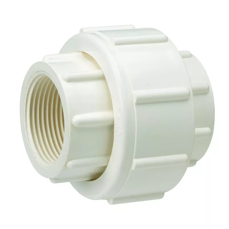 Schedule 40 PVC Threaded Union, 1/2 In.