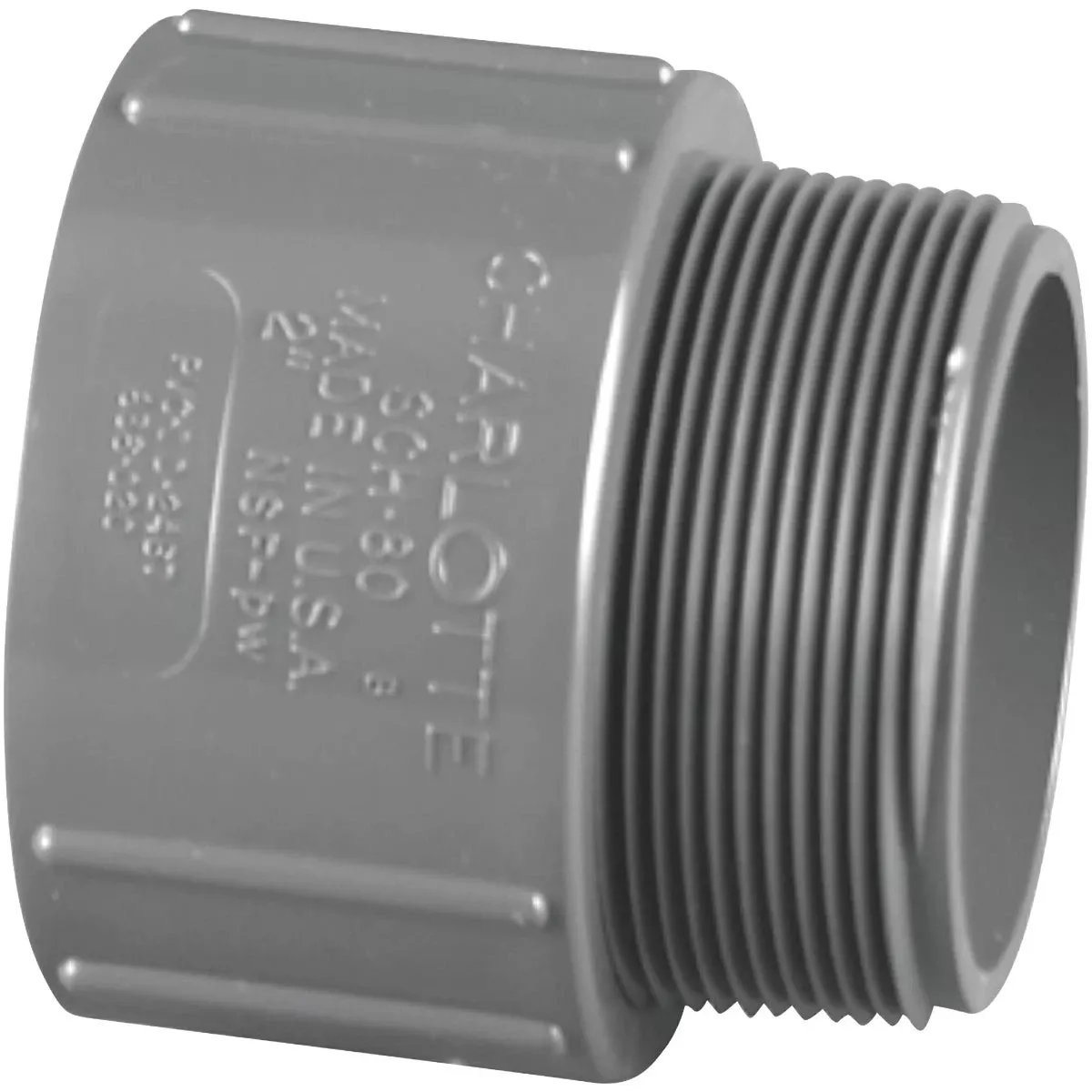 Schedule 80 PVC Adapter, Male, 2 In.