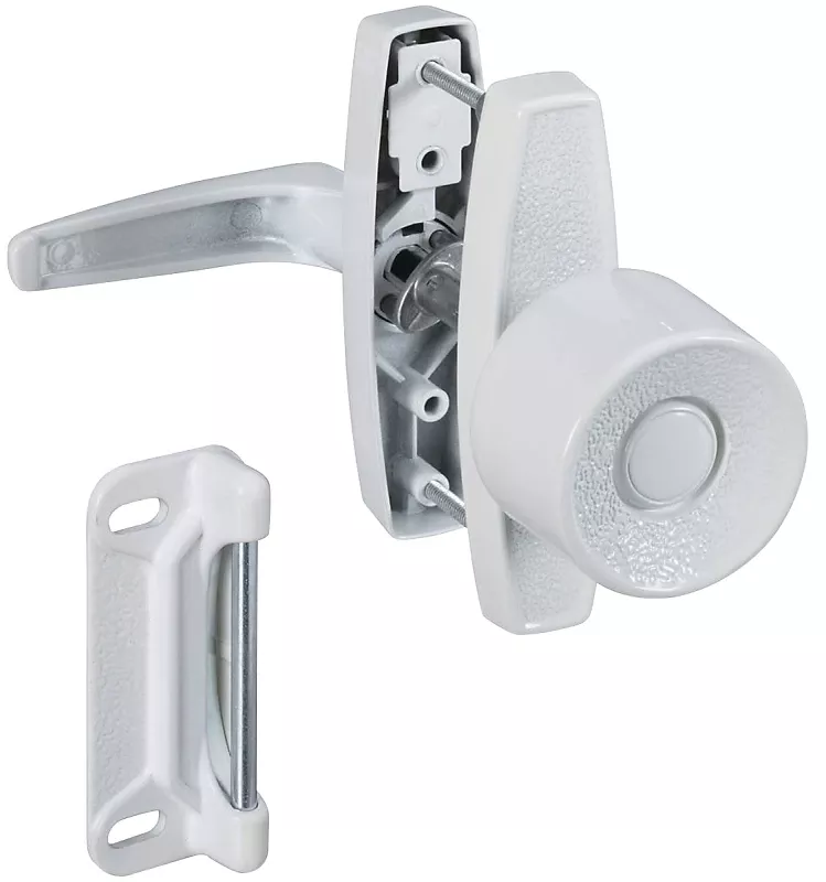 Screen & Storm Door Knob Latch, White