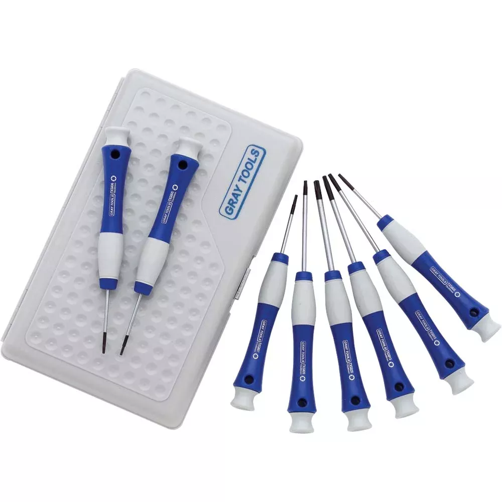 Screwdriver Set - Gray Tools 8 Piece Precision Torx Screwdriver Set, TXS800