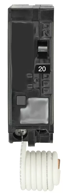 Self-Test GFCI Breaker, Single Pole, 20-Amp