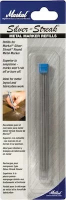 "silver-streak Fineline Metal Marker Refill, Silver, Round Shape"