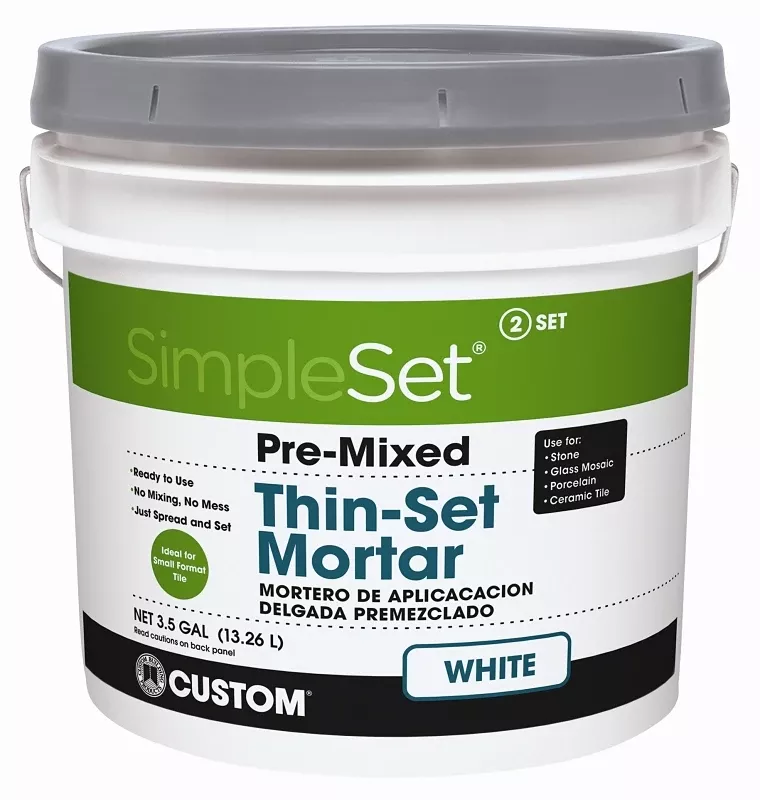 Simpleset White Thin-set Mortar 3.5 Gallon Container