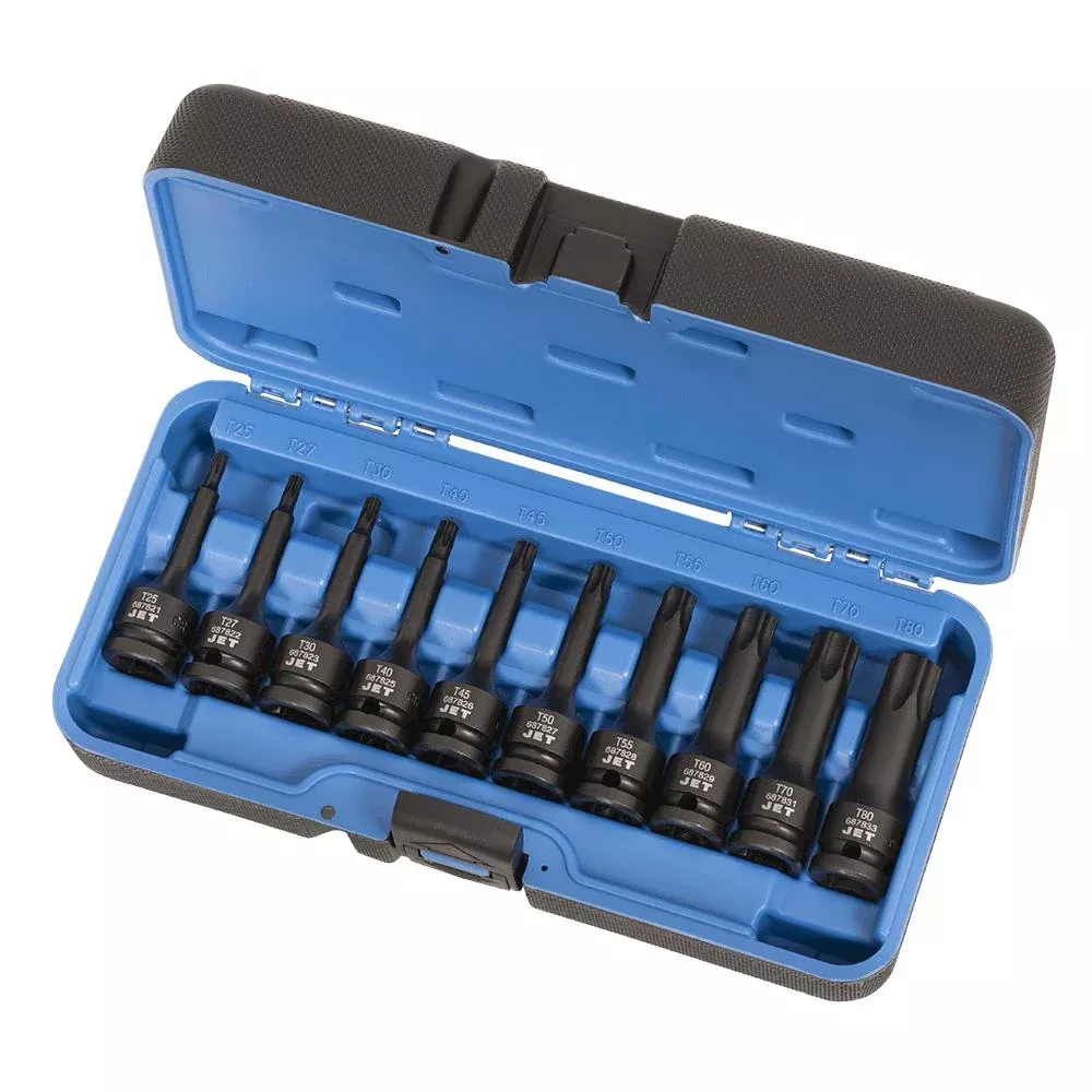 Socket Set - Jet 10-Piece 1/2" Drive TORX Bit Impact Socket Set, 610326