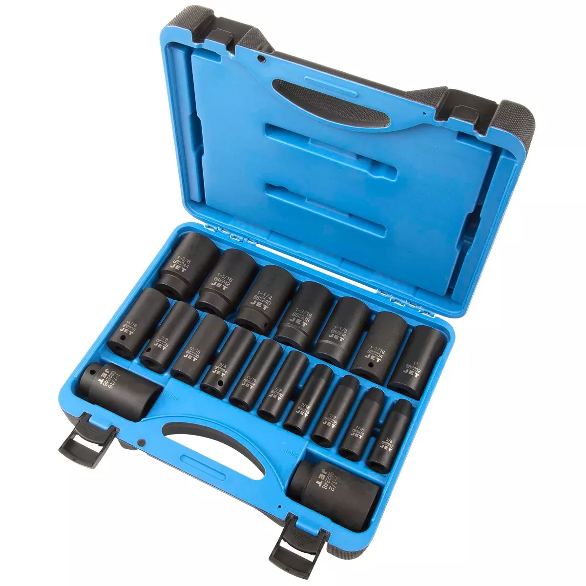 Socket Set - Jet 19-Piece 1/2" Drive Deep SAE Impact Socket Set - 6 Point, 610329