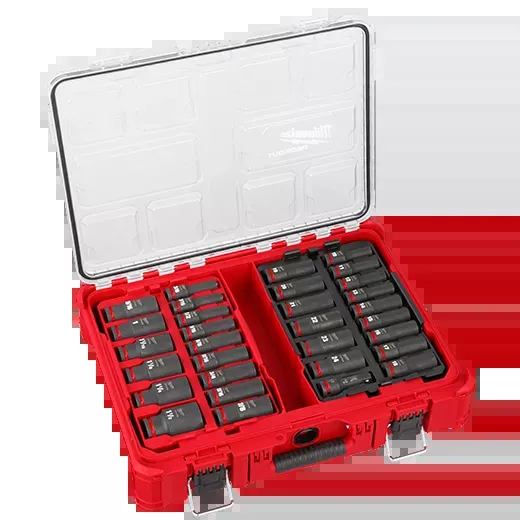 Socket Set - Milwaukee SHOCKWAVE Impact Duty™ Socket 1/2” Dr 31PC PACKOUT Set, 49-66-6806