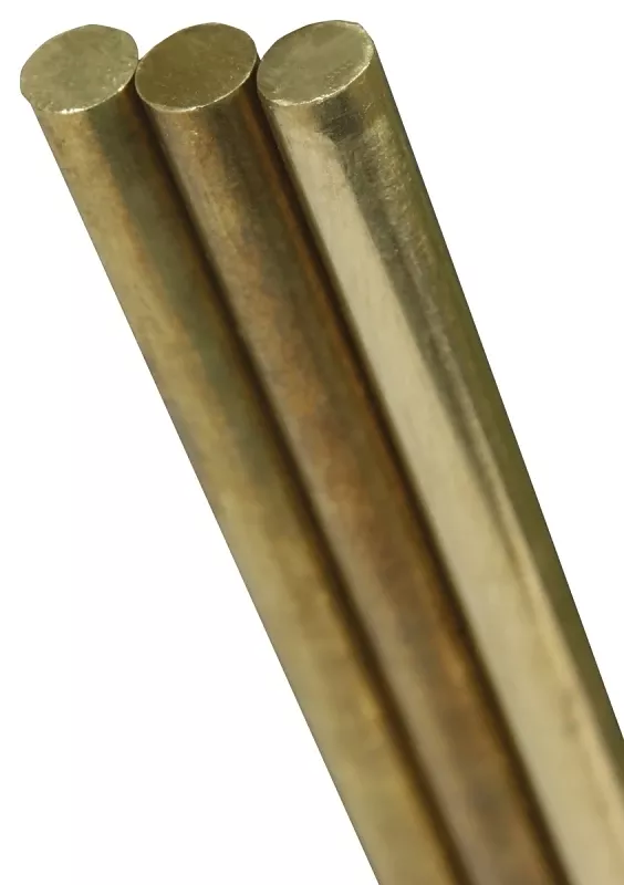 Solid Brass Rod, 3/16 x 12 In.