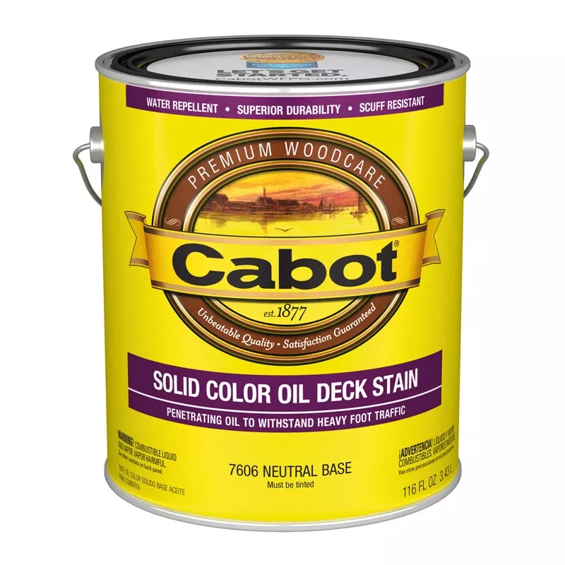 Solid-color Oil Deck Stain, Neutral Base, 1-gallon