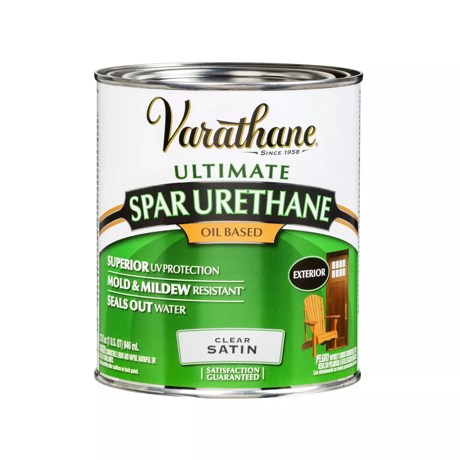 Spar Urethane, Satin, Oil-Based, 1-Qt.