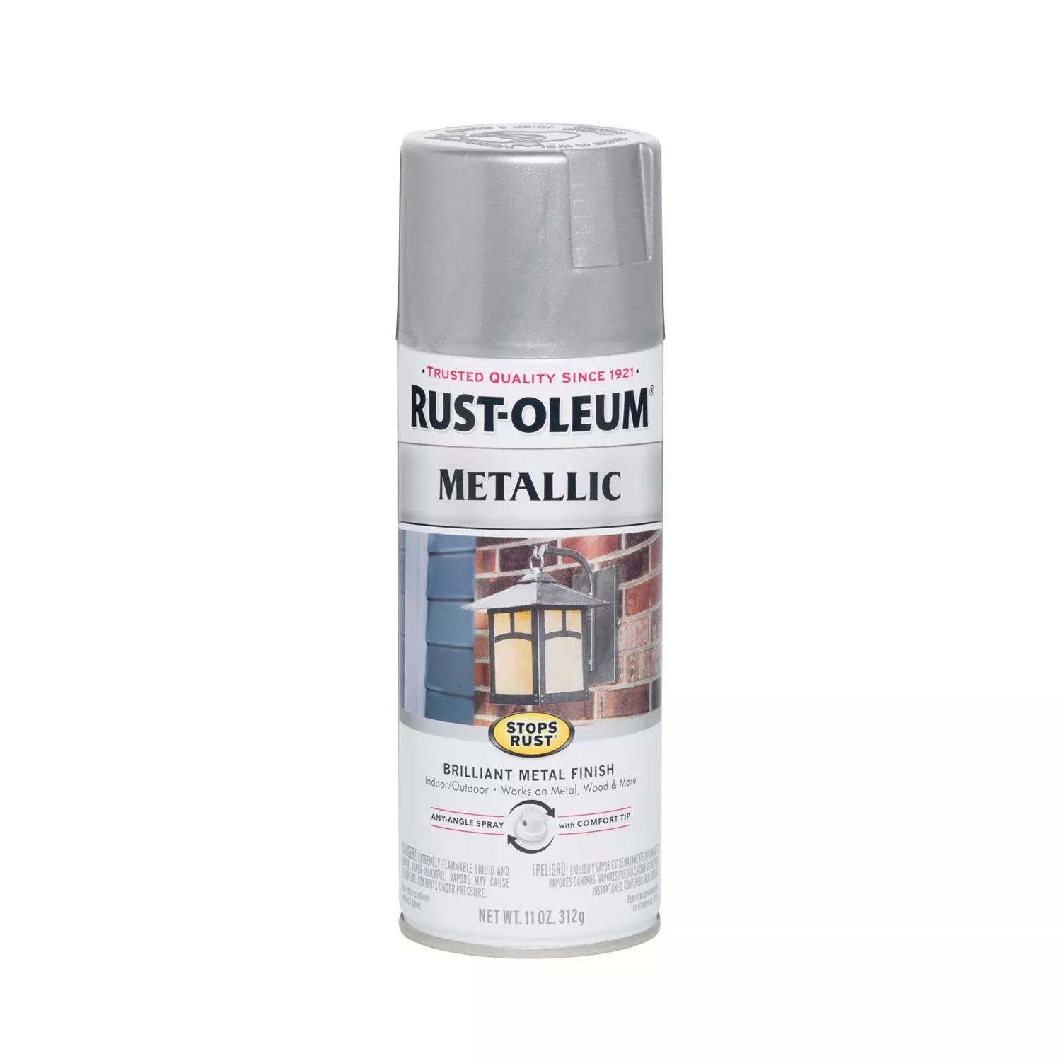Stops Rust Metallic Spray Paint, Silver, 11-oz.