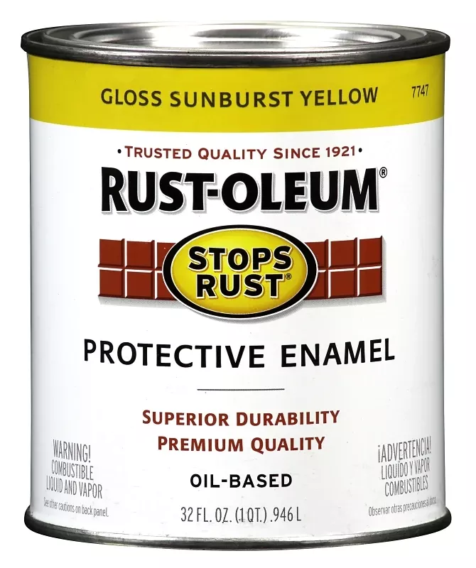 Stops Rust Qt. Sunburst Yellow Enamel