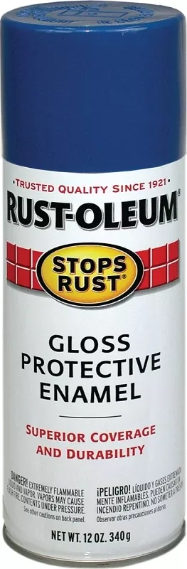 Stops Rust Spray Enamel, Royal Blue Gloss, 12-oz.