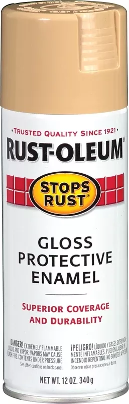 Stops Rust Spray Enamel, Sand Gloss, 12-oz.