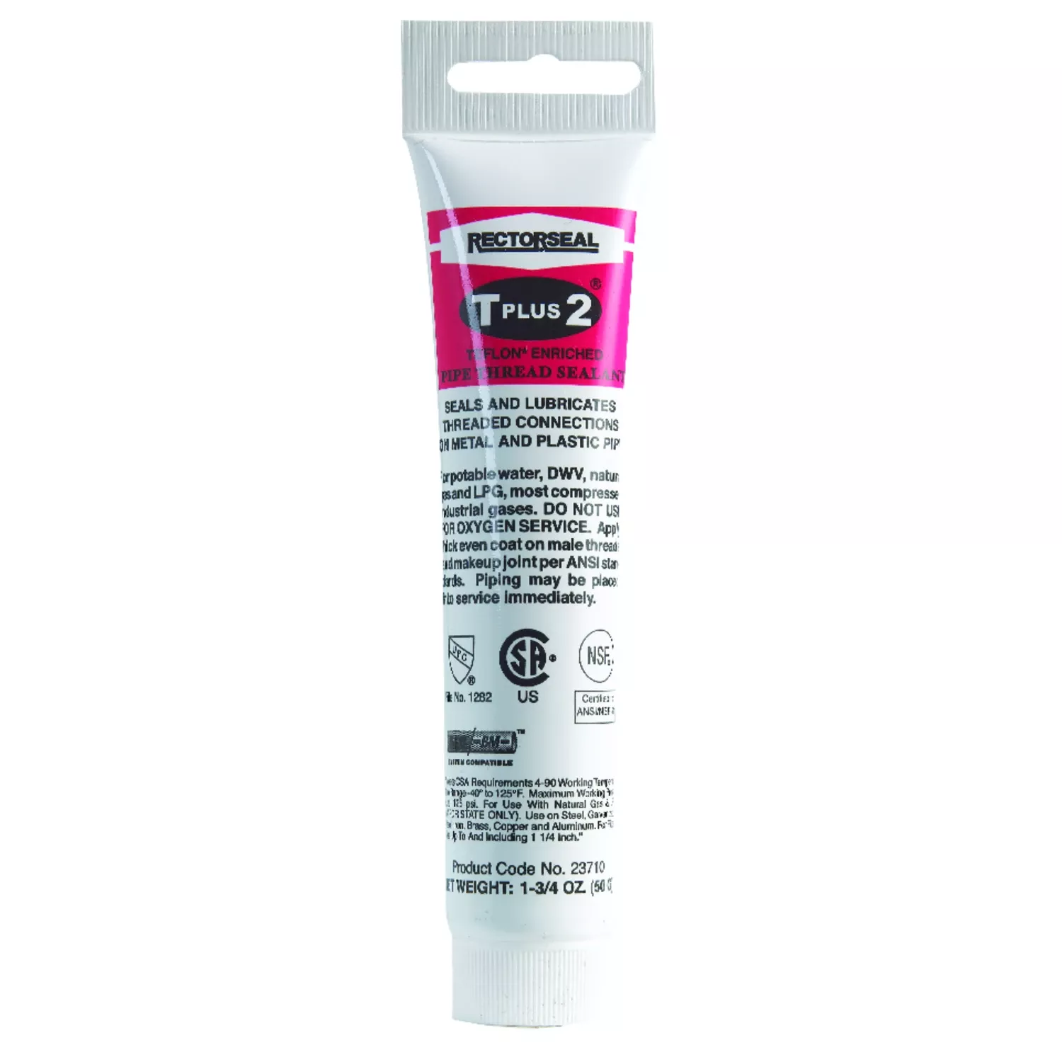 T Plus 2 Pipe Thread Sealant, 1.75-oz.