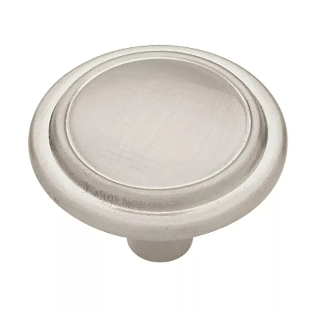 Top Ring Cabinet Knobs, Satin Nickel, 1-1/4-In. Round, 10-Pk.