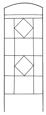 Trellis, Functional Arch, Black, 65-In.