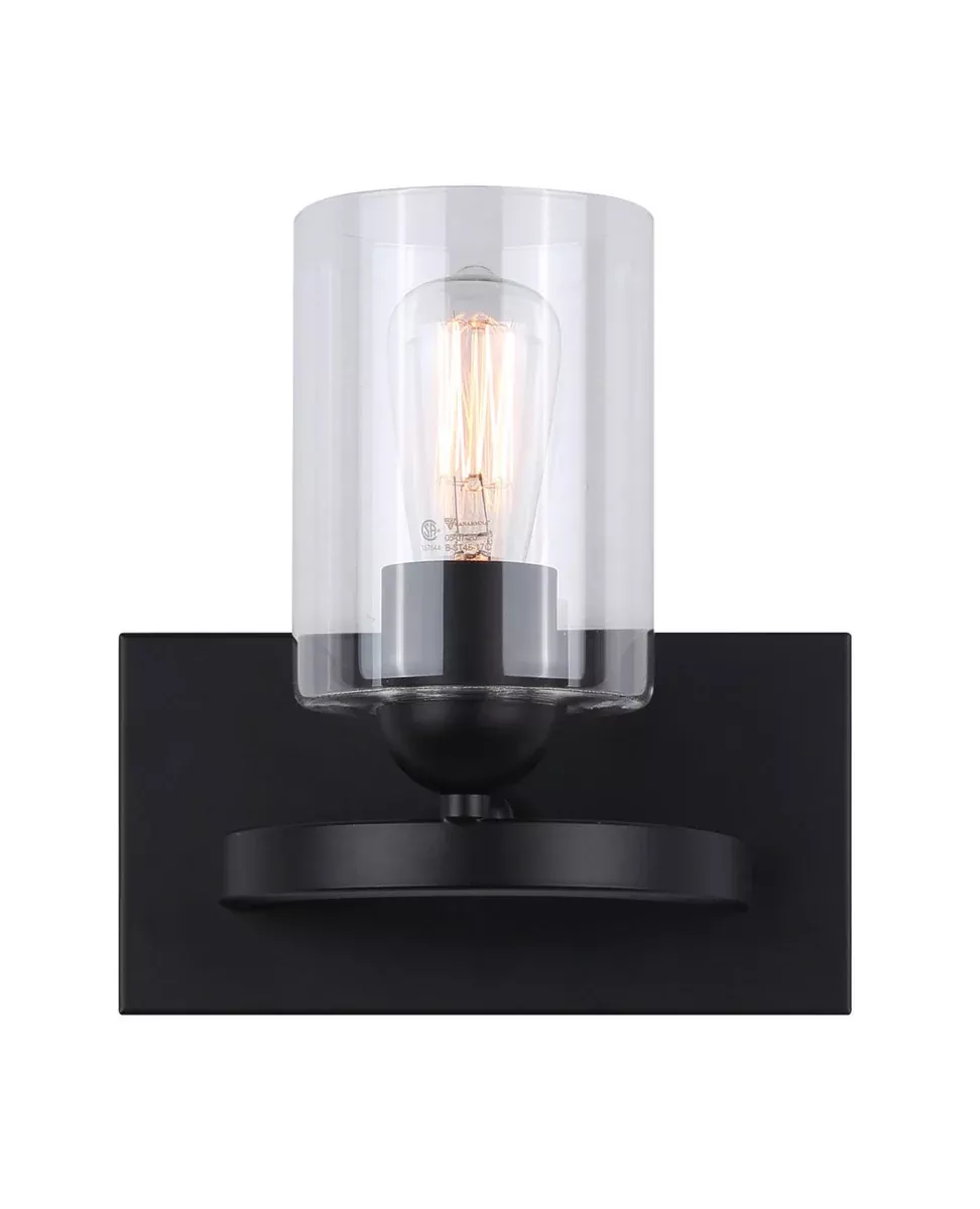Vanity Light - Canarm HAMPTON Matte Black Vanity, Multiple Sizes