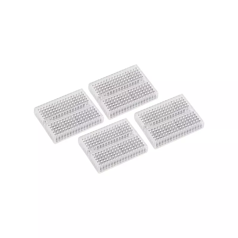Velleman VTBB8: 4 Piece Clear Mini Breadboard Set - 170 Tie Points