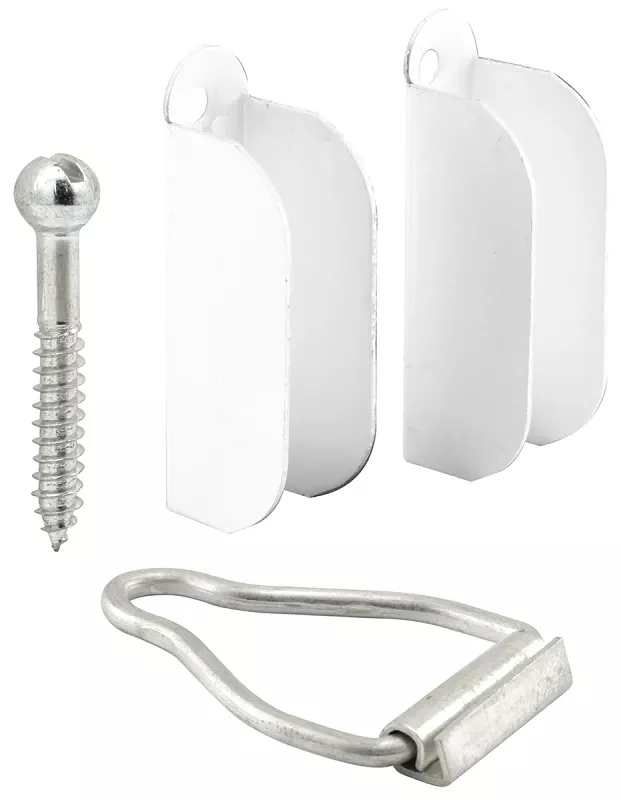 White Screen Hangers & Latch for 3/8 In. Frame