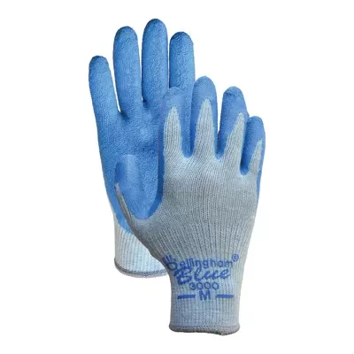 Work Gloves, Rubber Palm/Knit Liner, M